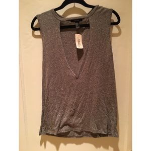 Gray cut out tank